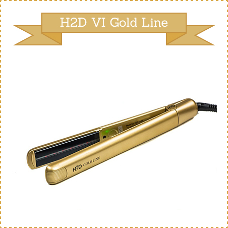 H2D VI Gold Line Professional Ionic and Infrared Hair Straighteners